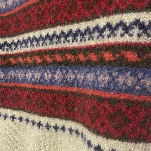 Vintage Paul Harris Nordic Fair Isle Shetland Wool Full Zip Sweater Sz S - Picture 7 of 16